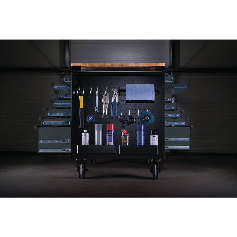 Draper BUNKER Multi-Functional Workbench Roller Tool Cabinet, 14 Drawer, 48", Gr Draper - Dynamic Drive