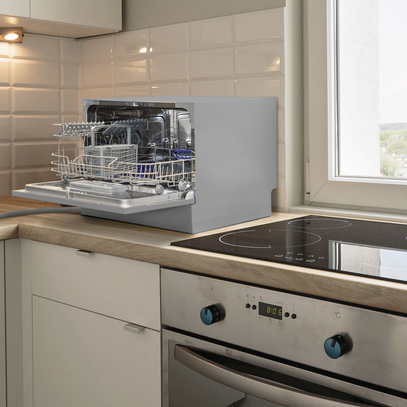 Baridi Tabletop Dishwasher 6 Place Settings 6.5L Capacity - Silver DH84 Baridi - Dynamic Drive