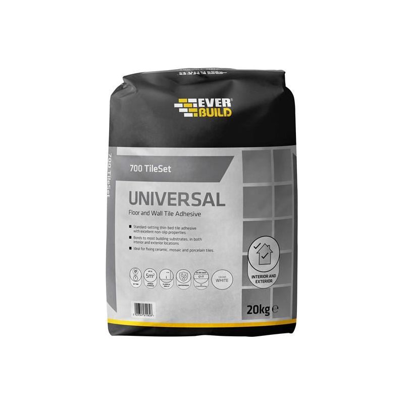 Everbuild Sika 700 TileSet Universal Grey 20kg Everbuild Sika - Dynamic Drive