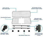 Universal Dog Guard Adjustable Safety Travel Dog Pet Car Mesh Barrier Streetwize  - Dynamic Drive