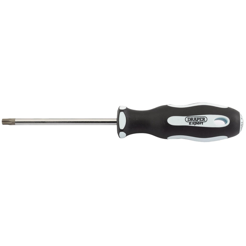 Draper TX-STAR Security Soft Grip Screwdriver, T30T x 100mm 35148 Draper - Dynamic Drive