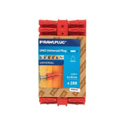Rawlplug Red UNO® Plugs 6 x 28mm (Pack 288) Rawlplug - Dynamic Drive