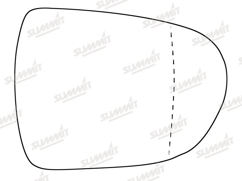 Summit Stick-On Standard Mirror Glass fits Hyundai i40 12 on RHS Summit - Dynamic Drive