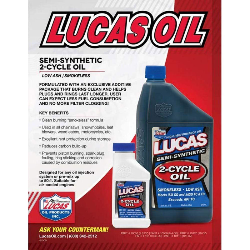 Lucas Oil 2 Cycle Racing Oil 946Ml 40110 Lucas Oil - Dynamic Drive