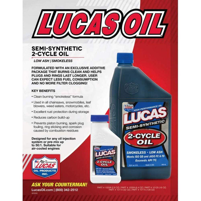 Lucas Oil 2 Cycle Racing Oil 946Ml 40110 Lucas Oil - Dynamic Drive