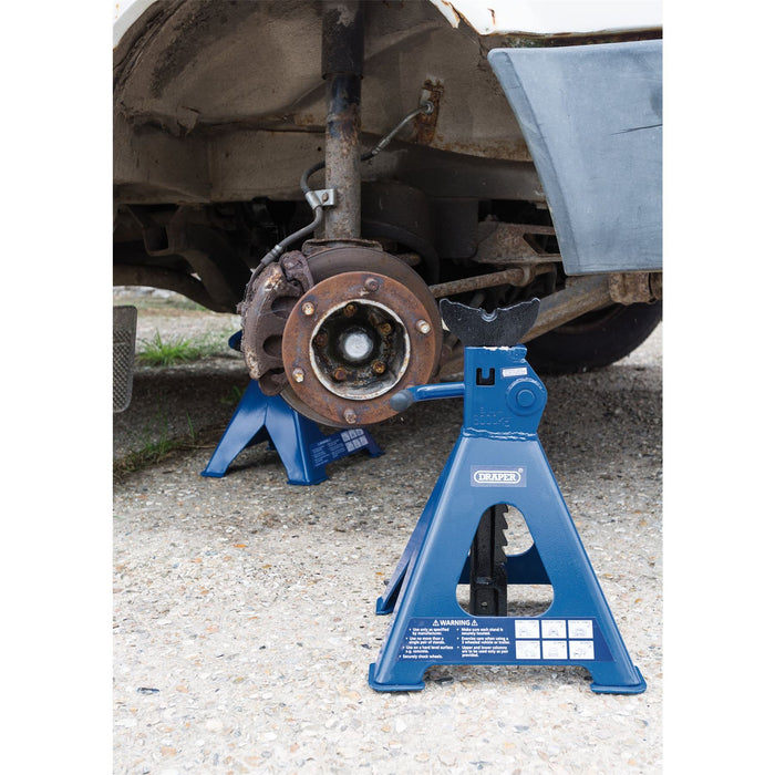 Draper Ratcheting Axle Stands, 6 Tonne (Pair) 30883 Draper - Dynamic Drive