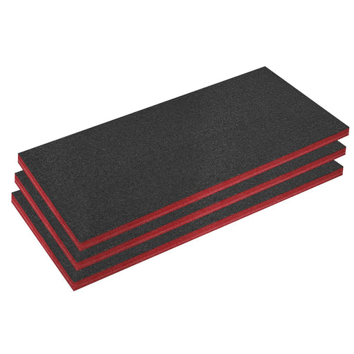 Sealey Easy Peel Shadow Foamï Red/Black 50mm Pack of 3 SFPK50R Sealey - Dynamic Drive