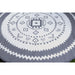Outdoor Garden Rug Portable Mat for Decking Patio Round Grey/White 150 cm Dia Gardenwize  - Dynamic Drive