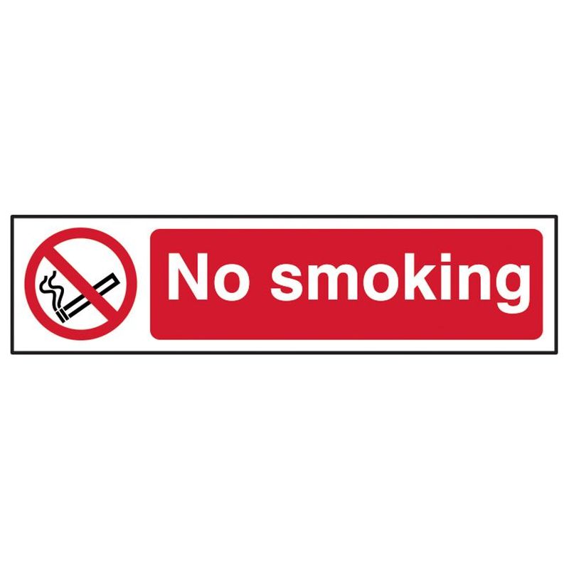 Scan No Smoking - PVC Sign 200 x 50mm Scan - Dynamic Drive