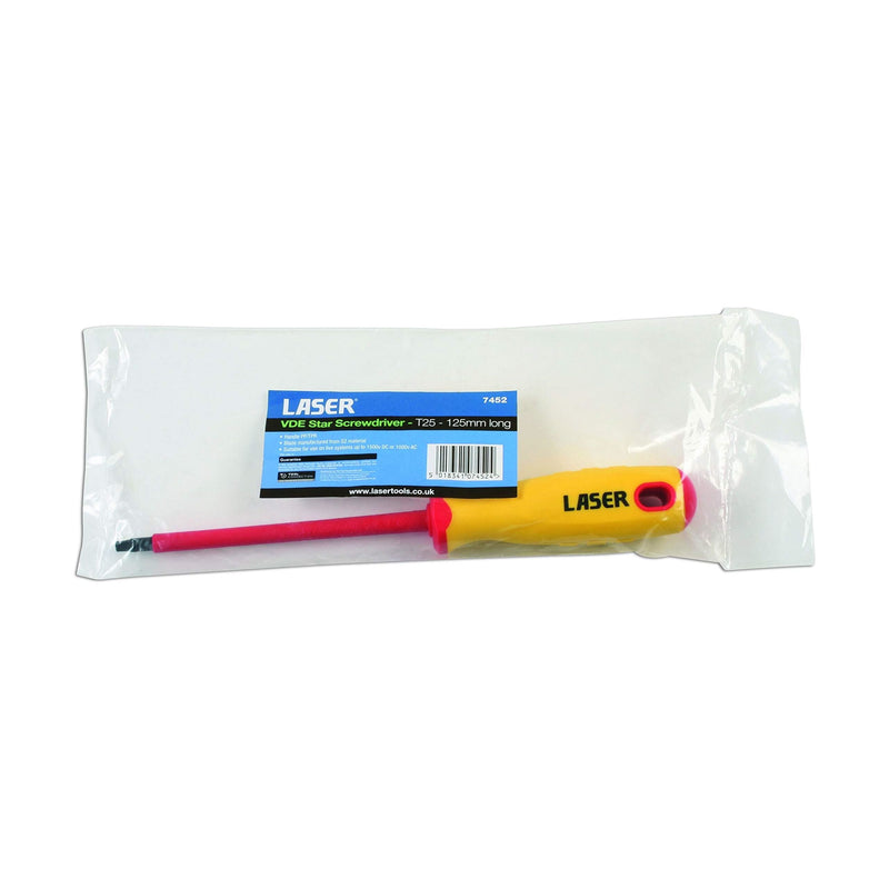 Laser Insulated Star* Screwdriver T25 7452 Laser - Dynamic Drive