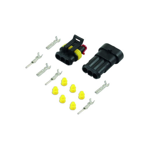Connect Automotive Electric Supaseal Connector Kit 3 Pin 14pc 37228 Tool Connection - Dynamic Drive