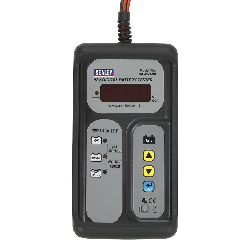 Sealey Digital Battery Tester 12V BT2101 Sealey - Dynamic Drive