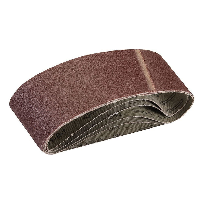 Silverline Sanding Belts 75 x 533mm 5pk 60 Grit Silverline - Dynamic Drive