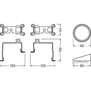 Osram LEDriving FOG additional mounting for Toyota models, LEDFOG101-TY-M, brack Osram - Dynamic Drive