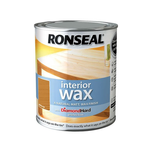 Ronseal Interior Wax Medium Oak 750ml Ronseal - Dynamic Drive