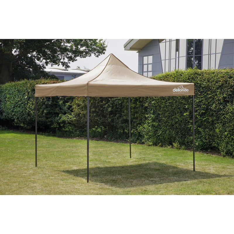 Dellonda Premium 3 x 3m Pop-Up Gazebo - Beige Dellonda  - Dynamic Drive