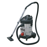 Sealey Vacuum Cleaner Industrial 30L 1400W/230V Stainless Drum PC300SD Sealey - Dynamic Drive