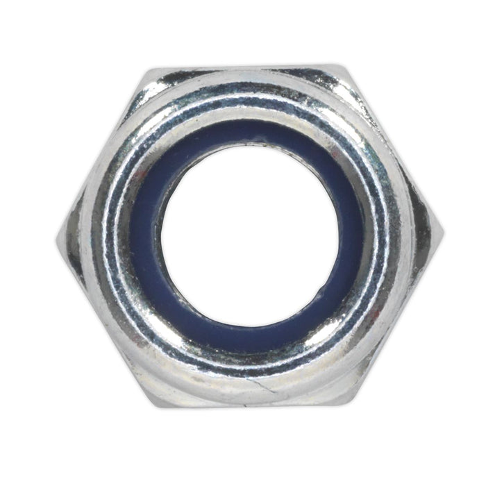 Sealey Nylon Lock Nut M8 Zinc DIN 982 Pack of 100 NLN8 Sealey  - Dynamic Drive