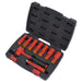 Sealey Insulated Socket Set 9pc 3/8"Sq Drive 6pt WallDrive VDE AK7942 Sealey  - Dynamic Drive