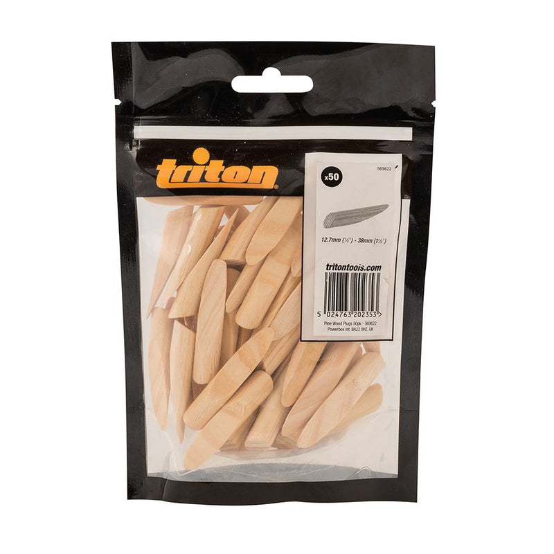 Triton Pocket-Hole Plugs 50pk Pine Triton - Dynamic Drive