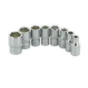 Silverline Socket Set 1/4" Drive Metric 6pt 8pce 5 - 13mm Silverline - Dynamic Drive