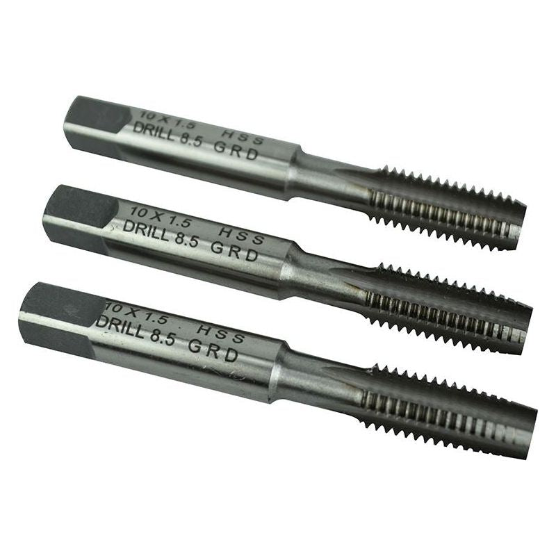 Faithfull HSS Straight Flute Tap Set M10 x 1.50, 3 Piece Faithfull - Dynamic Drive