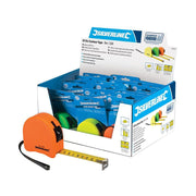 Silverline Hi-Vis Contour Tape Display Box 18pce 8m / 26ft x 25mm Silverline - Dynamic Drive