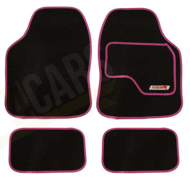 Sakura VR Cerise Embroidered Edging Car Mat Set (Front & Rear) Universal Sakura  - Dynamic Drive