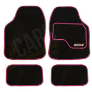 Saxon VR Cerise Embroidered Edging Car Mat Set (Front & Rear) Universal Sakura  - Dynamic Drive