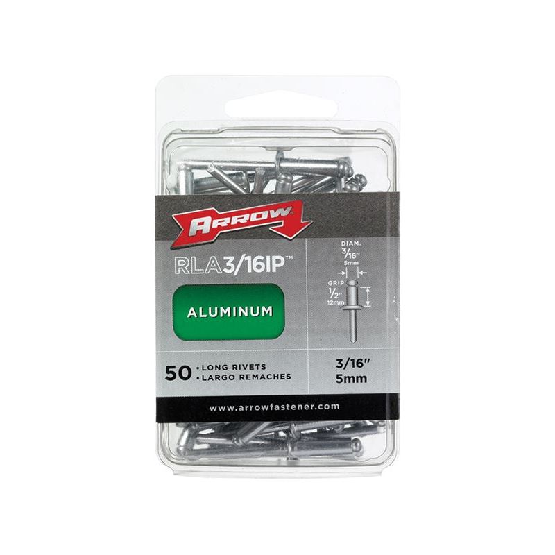 Arrow RLA 3/16IP Aluminium Rivets 3/16in Long Pack of 50 Arrow - Dynamic Drive