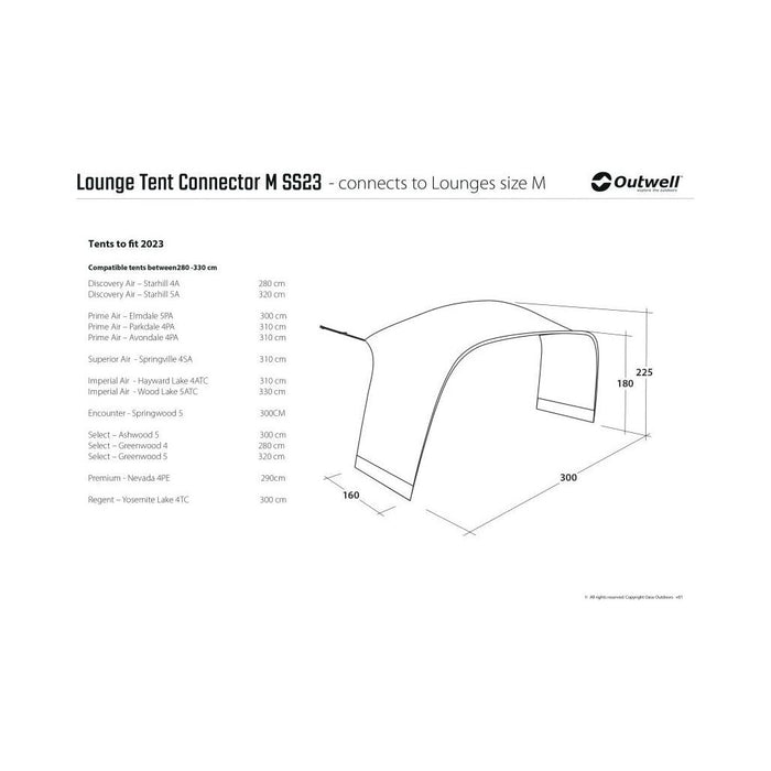 Outwell Lounge Tent Lounge Connector Medium Outwell - Dynamic Drive