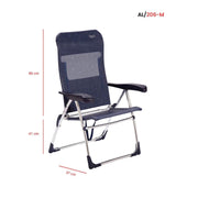 Crespo Beach Chair AL/206 Dark Blue Crespo - Dynamic Drive
