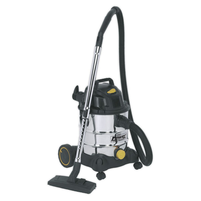 Sealey Vacuum Cleaner Ind Wet & Dry 20L 1250W/110V Stainless Drum PC200SD110V Sealey  - Dynamic Drive