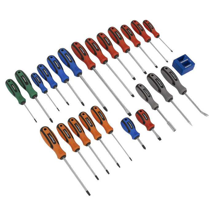 Seigen by Sealey Soft Grip Screwdriver Set 24pc S0617 Seigen by Sealey  - Dynamic Drive