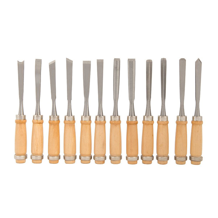 Silverline Wood Carving Set 12pce 200mm Silverline - Dynamic Drive