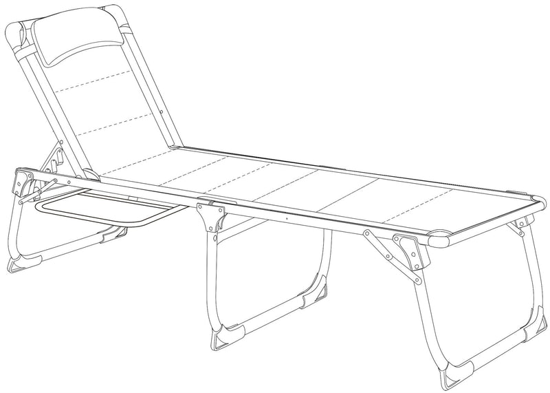 Quest Vienna Pro Lounge bed with side table Quest - Dynamic Drive