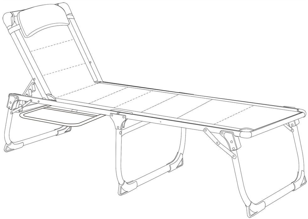 Quest Vienna Pro Lounge bed with side table Quest - Dynamic Drive