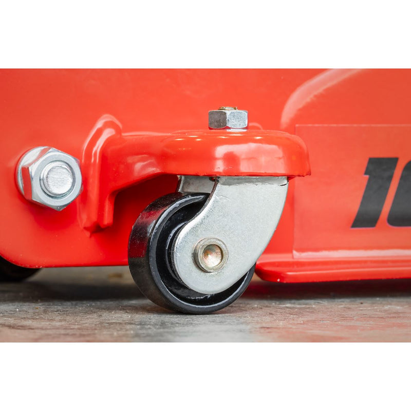 Sealey Low Profile Short Chassis Trolley Jack 2 Tonne - Red 1020LE Sealey - Dynamic Drive