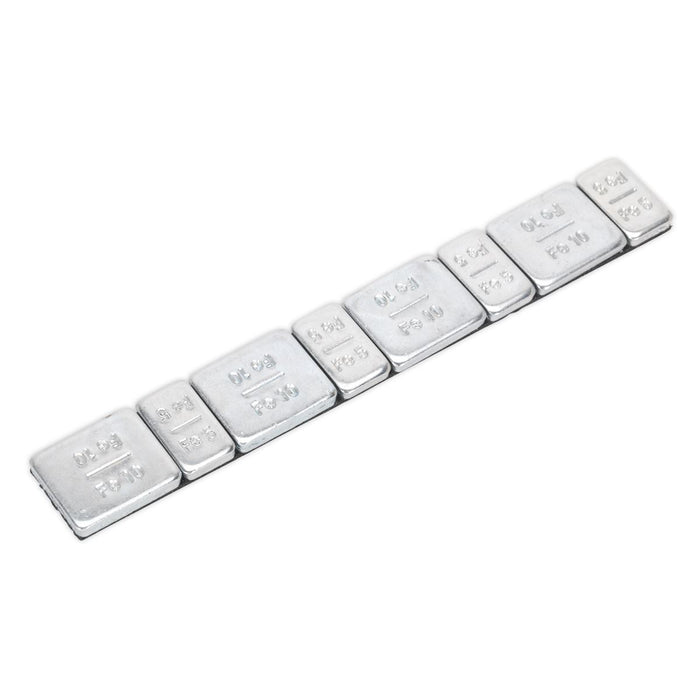 Sealey Wheel Weight 5 & 10g Adhesive Zinc Plated Steel Strip of 8 (4 x Each Weig Sealey - Dynamic Drive