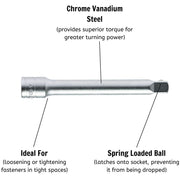 Teng Tools 1/2" Extension Bar 150mm Teng Tools - Dynamic Drive