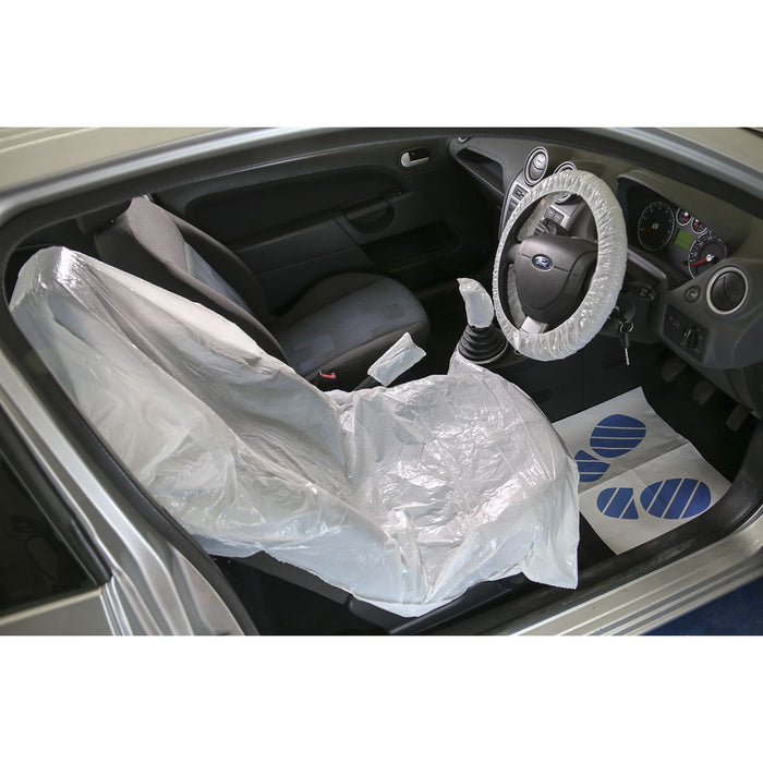 Sealey 5-in-1 Disposable Car Interior Protection Kit Display Box of 50 Sealey - Dynamic Drive