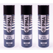 3x Autotek Professional Gloss Black 500ml Spray Paint High Coverage Autotek - Dynamic Drive
