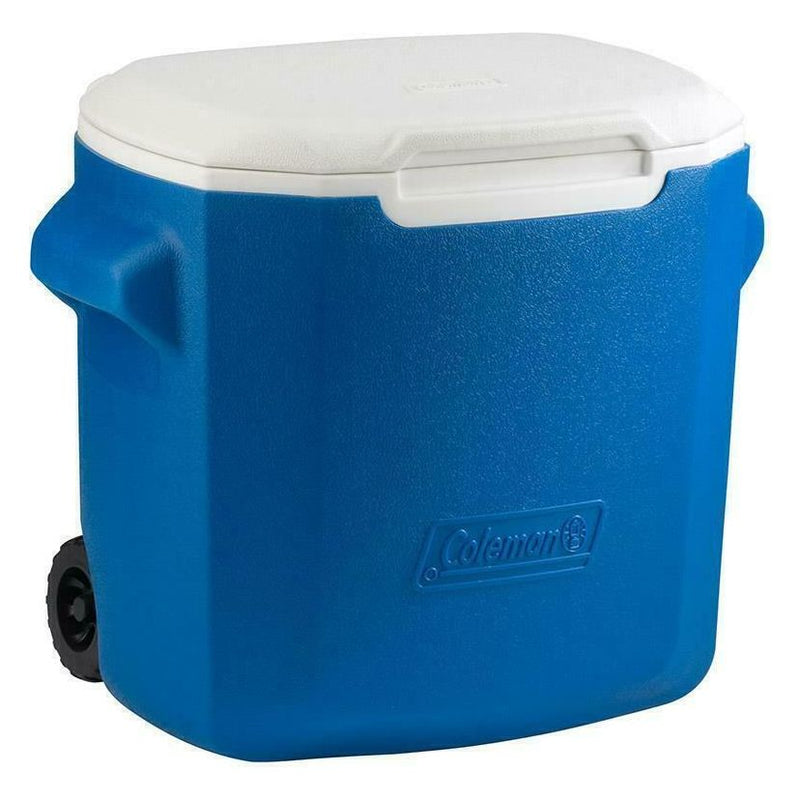 Coleman Cool Box 26 Litre Performance 28QT Wheeled Cooler in Blue Camping Coleman  - Dynamic Drive