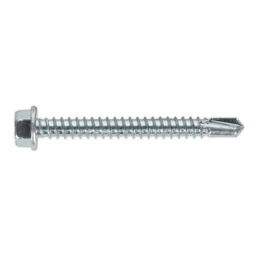 Sealey Self Drilling Screw 5.5 x 50mm Hex Head Zinc Pack of 100 SDHX5550 Sealey - Dynamic Drive