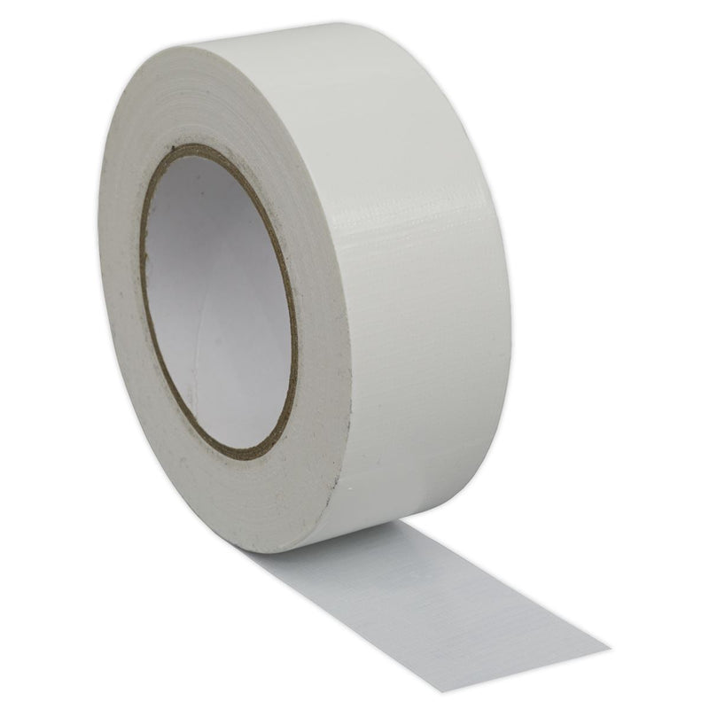 Sealey Duct Tape 50mm x 50m White DTW Sealey - Dynamic Drive