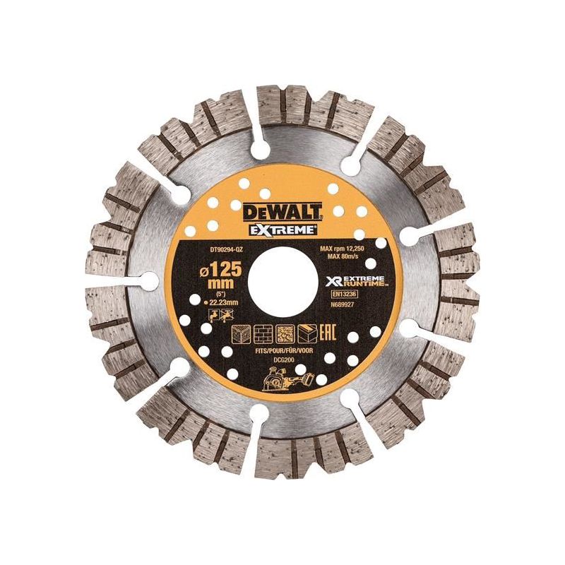 Dewalt Power Tools DT90294 Extreme Diamond Cutting Blade 125 x 22.23mm DeWALT Power Tools - Dynamic Drive