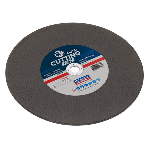 Sealey 300 x 3.2mm Flat Metal Cutting Disc 20mm Bore PTC/30020C Sealey - Dynamic Drive