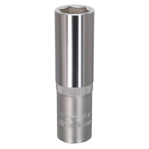 Sealey WallDrive Socket 15mm Deep 1/2"Sq Drive S1215D Sealey - Dynamic Drive