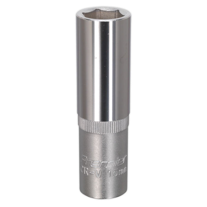 Sealey WallDrive Socket 15mm Deep 1/2"Sq Drive S1215D Sealey - Dynamic Drive