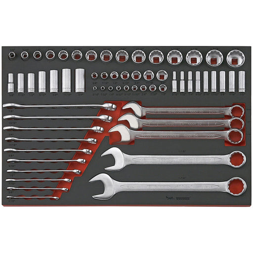 Teng Tools Socket & Combination Spanner Set AF FOAM4X4 62 Pieces Teng Tools - Dynamic Drive